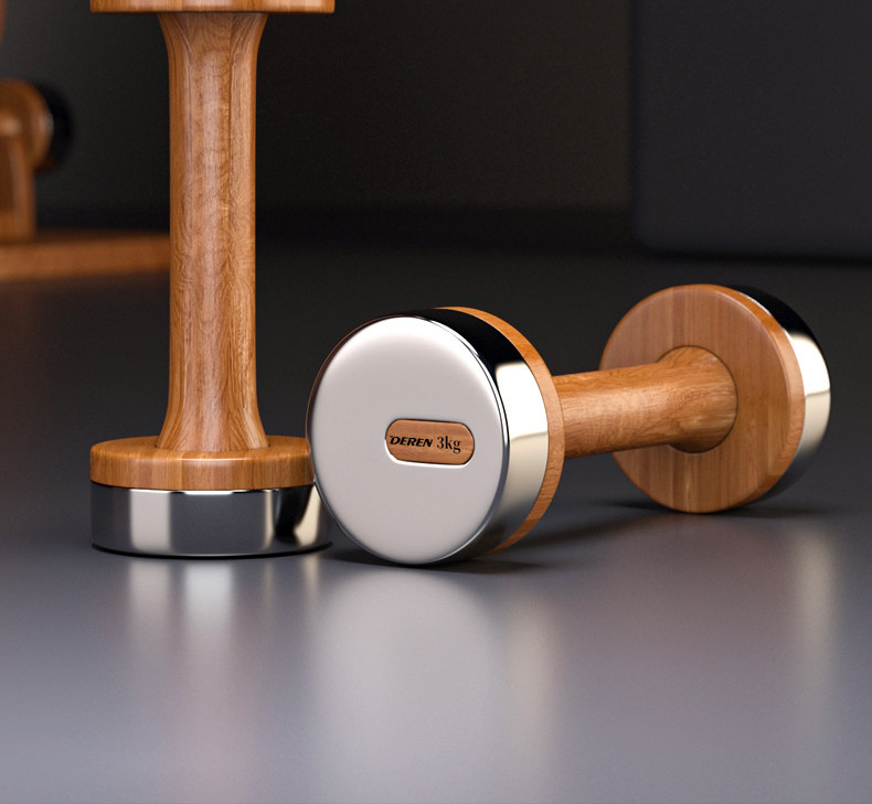 Home Gym Equipment Set - Set di Manubri Regolabili in Legno