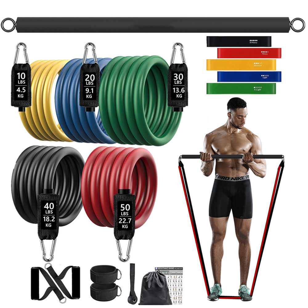Home Gym Equipment Set - 150lb Fitness Booty Resistenza Fascia elastica