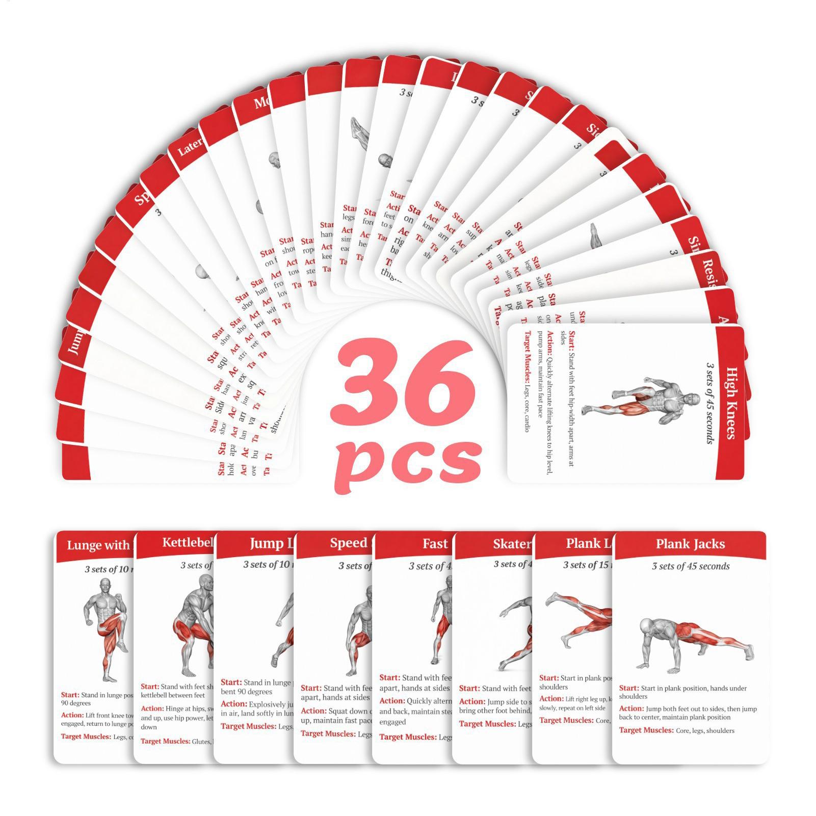 Set di Carte per Esercizi, 36  - Home Gym Equipment Set recensione e prezzo